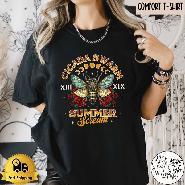 Cicada Shirt 2024 Cicada Emergence Unisex Jersey Short Sleeve Tee Funny Cicada Concert T-shirt Bug Humor Goblincore Insect Tee Nature Lover