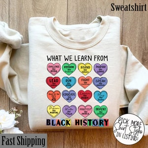 Black History Month Shirt, What We Learn From Black History Shirt, Black Lives Matter Shirt, Human Rights Shirt, African American Tee
