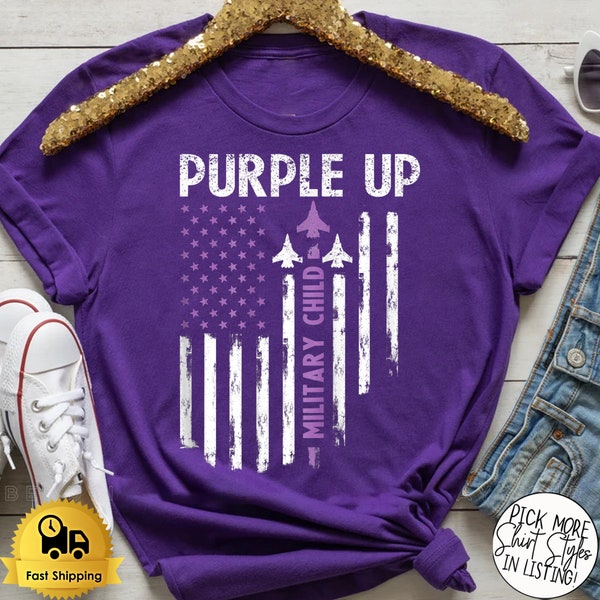 Month Of Military Child Shirts, Military Kids Awareness Shirts, Military Children Support Shirts, Military Kid Shirt, Purple Up Military