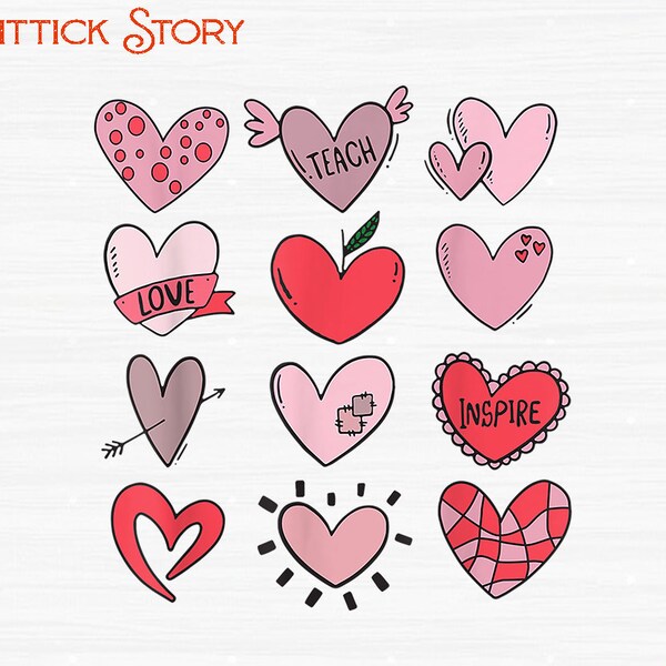 Teacher Valentine Png, Teacher Heart Love Valentine Png, Valentine Shirt Png For Teacher, Teacher Love Inspire Png, Teaching Sweetheart Png