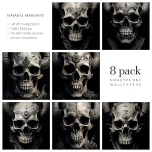 Infernal Remnants. Set di 8 sfondi scuri e accattivanti per smartphone.