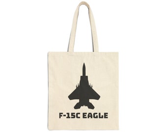 F-15C Adler - Tote Bag aus Baumwollleinen