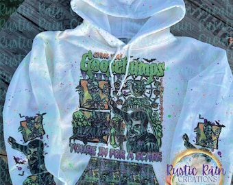 Giving You Goosebumps  Hoodie | Retro 90s Movie Apparel | Neon Splatter | Spooky Shirts