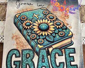 Grow in Grace Bleach Shirt: Christian Bible Verse Gildan Tee