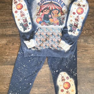 Scary Halloween Doll, Coraline Bleached Hoodie, Spooky Circus Button Eyes image 5