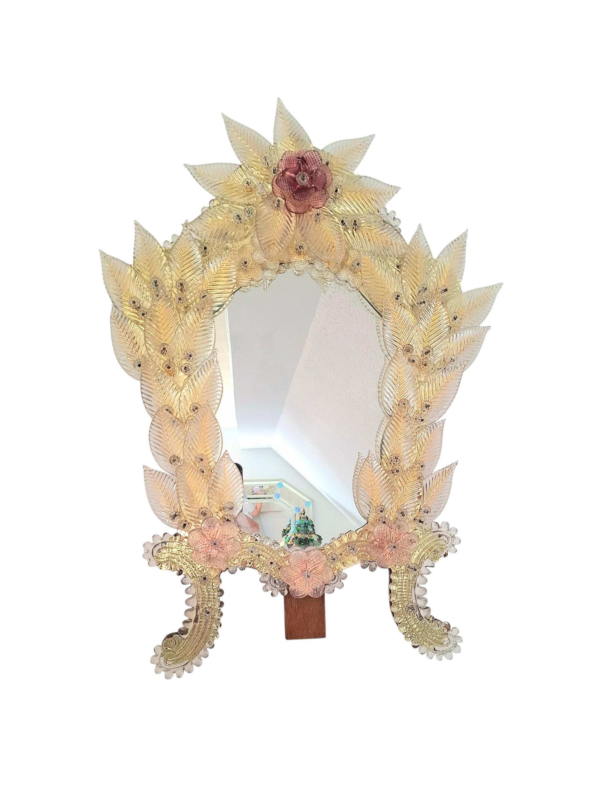 Glass Flower Murano Mirror - Etsy