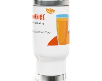 Taza de viaje para batidos de naranja / Acero inoxidable 414 ml