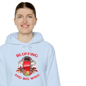 Bluffing, Betting and Big Wins Poker Unisex Heavy Blend™ Hooded Sweatshirt