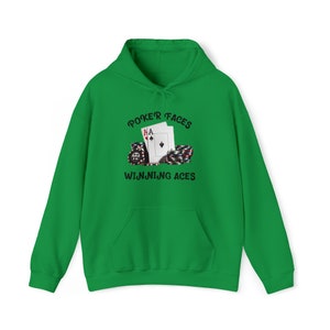 Poker Faces, Winning Aces Poker Unisex Heavy Blend™ Hooded Sweatshirt