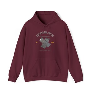 Repairmen: Our Repair Service is the Duct Tape of Life Unisex Heavy Blend™ Hooded Sweatshirt
