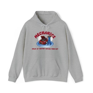 Mechanics: Great at &#39;Motor&#39;-vating Your Day Unisex Heavy Blend™ Hooded Sweatshirt