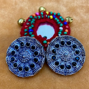 Erina-Handmade Antique Silver Oxidized Stud Earrings, Boho and Hippie, Minimal Jewelry, Gifts for Her, Stone Studded Studs