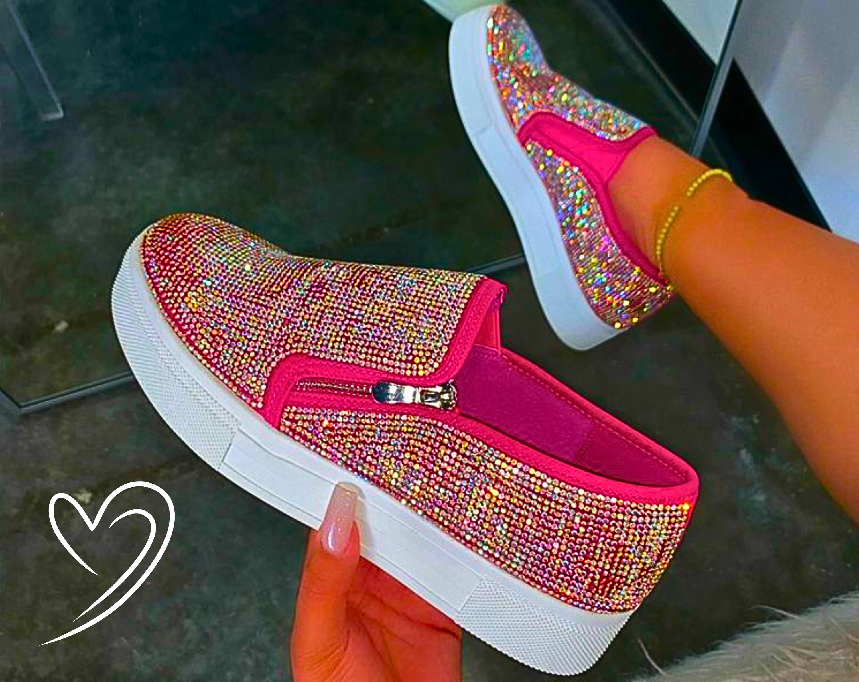 Slip on deals zipper shoes