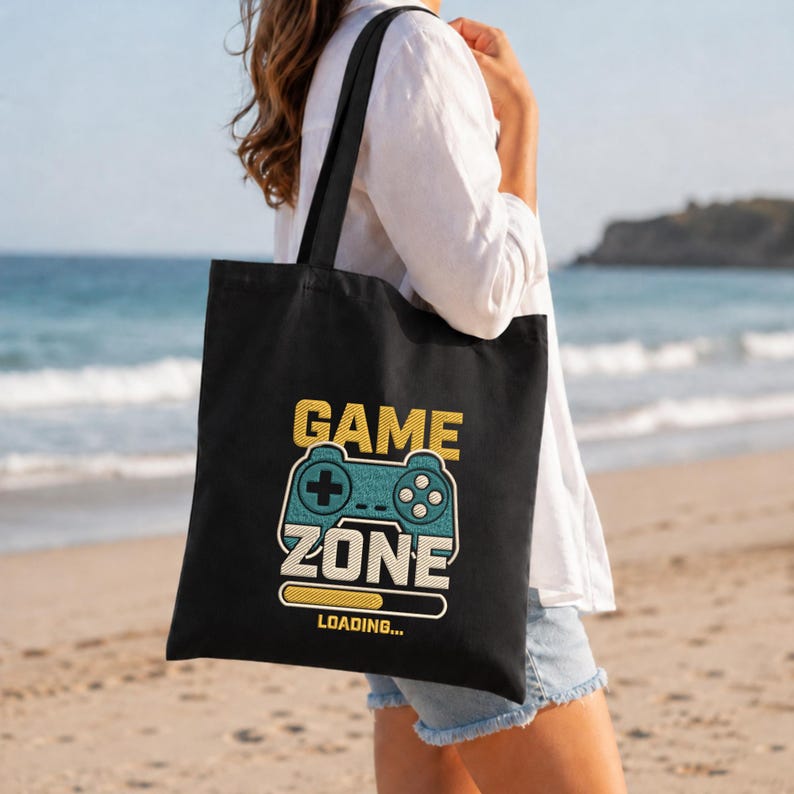 game zone embroidery design, video game stitch pattern, gamer boy embroidery, gaming controller stitch file, loading screen embroidery, machine embroidery file, PES DST JEF pattern, digital embroidery, teen boy gamer apparel, arcade game design, video game lover