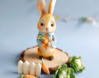 Peter rabbit cake topper/fondant Peter Rabbit topper/Peter rabbit baby shower/Peter Rabbit birthday cake topper