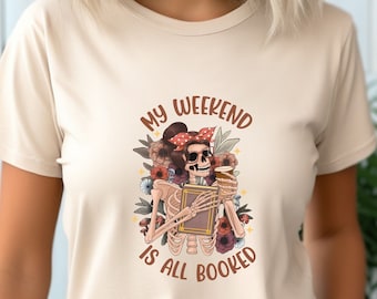 Book T-shirt: Skeleton Book Lover Shirt, Bookish Gift