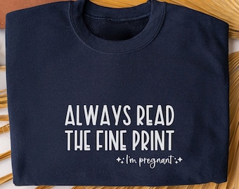 Pregnancy Announcement Sweatshirt, Baby Reveal Jumper, New Mum Pregnant Gift