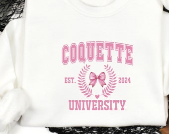 Coquette-sweater, Y2K-strikcadeau voor meisjes, trui met Varsity-letters