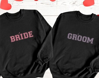 Bride and Groom Sweatshirt, Matching Couple Wedding Gift, Mr & Mrs Jumper