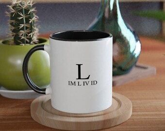50th Birthday Mug, Funny Roman Numerals Gift, Unisex Fifty Caffeine Lover Coffee Mug