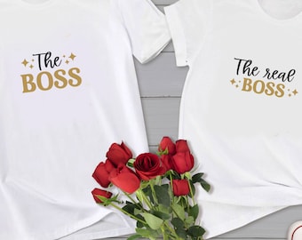 His & Hers T-shirt, Matching Couple Gift, Unisex Engagement Tee