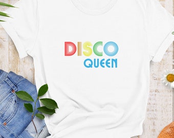 Disco Queen T-shirt, Retro 70-talsdans-T-shirt