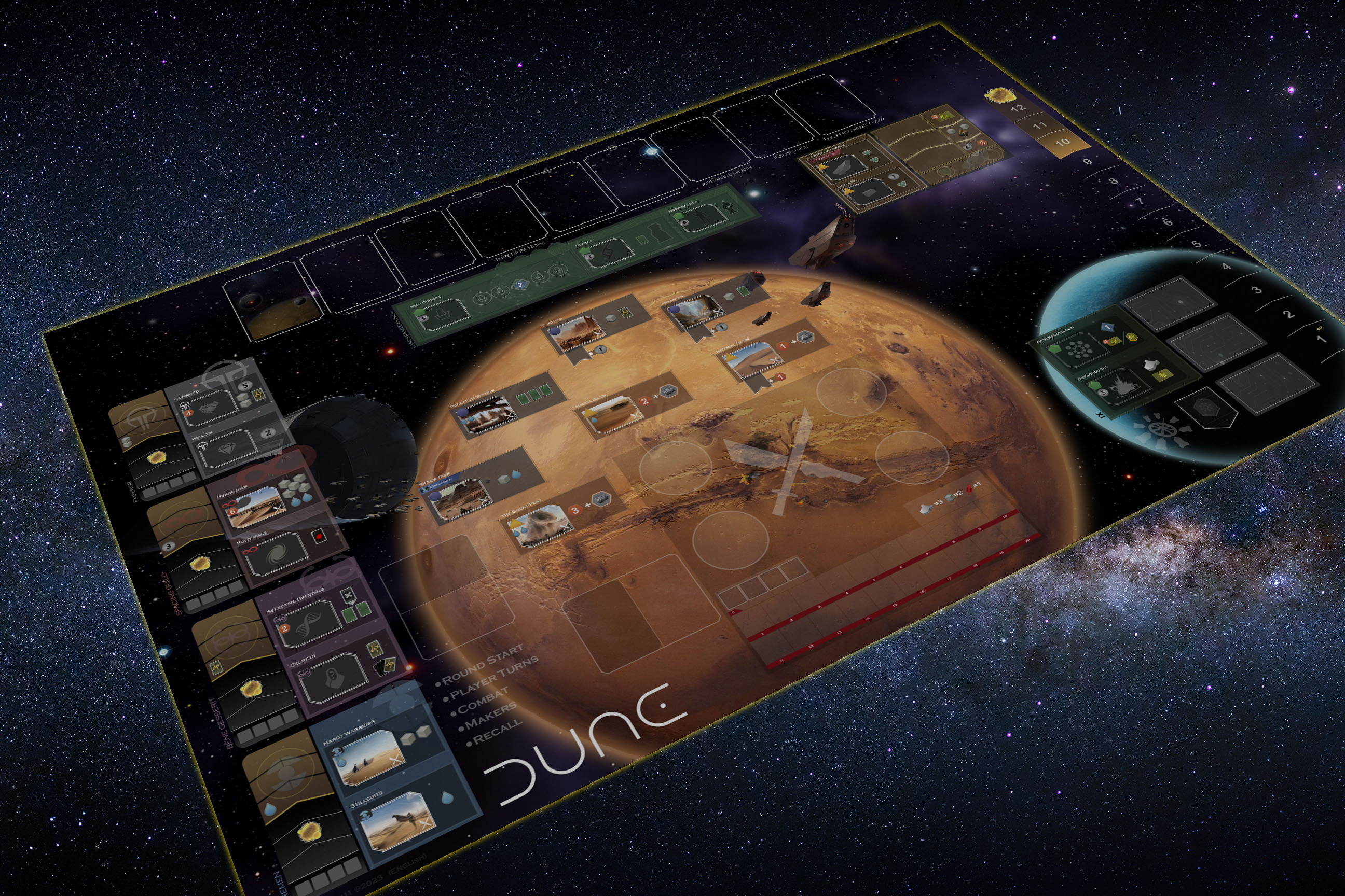 Dune Imperium Playmat Rise of IX digital Unofficial Multilingual en/de
