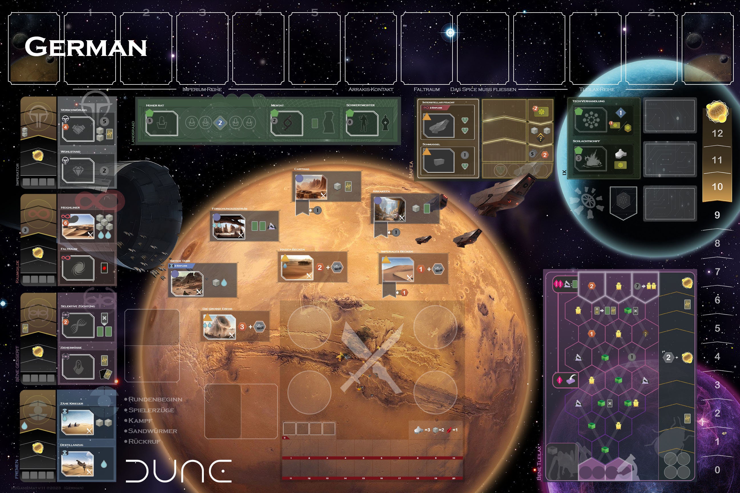 Dune Imperium Playmat Rise of IX & Immortality Multilingual Etsy