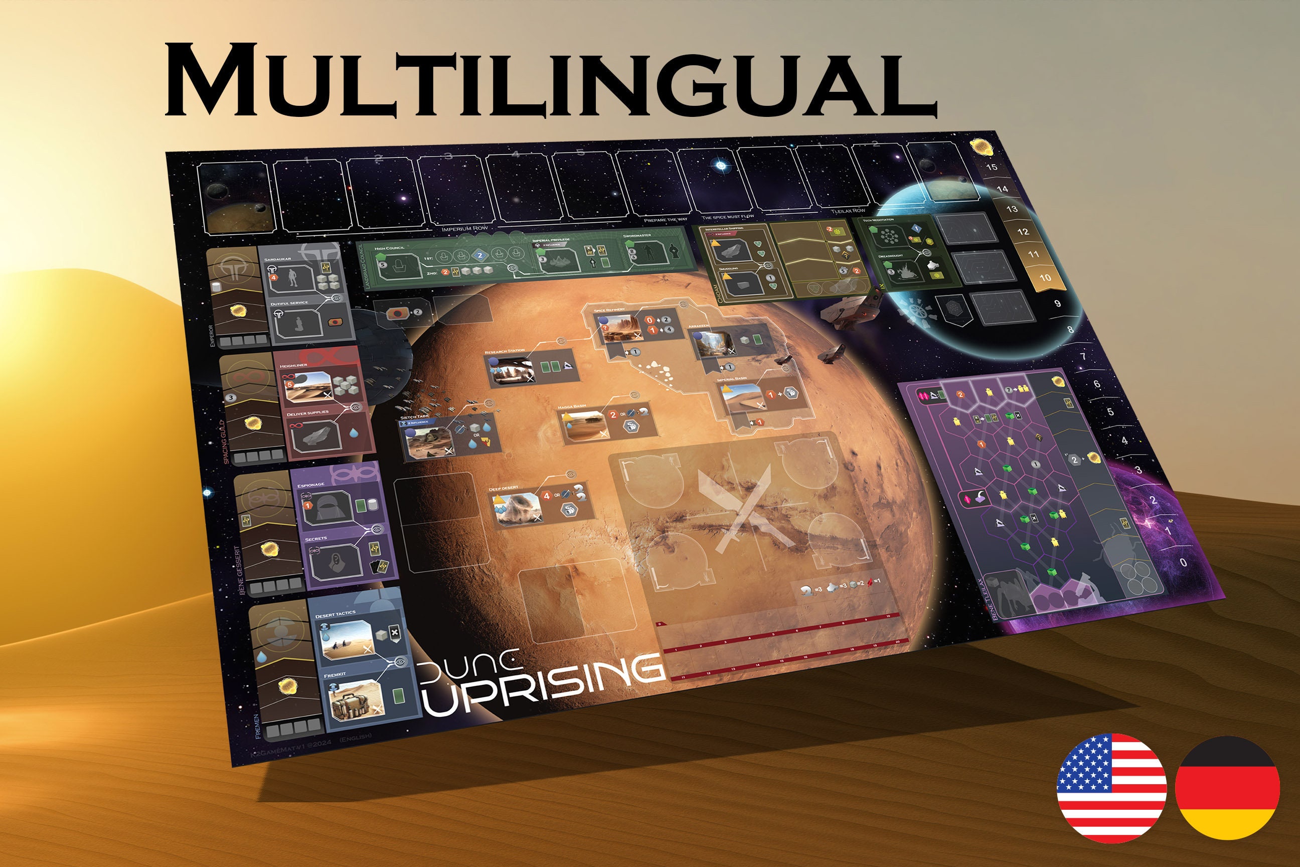 Newdune Uprising Playmat Rise of IX & Immortality digital Unofficial