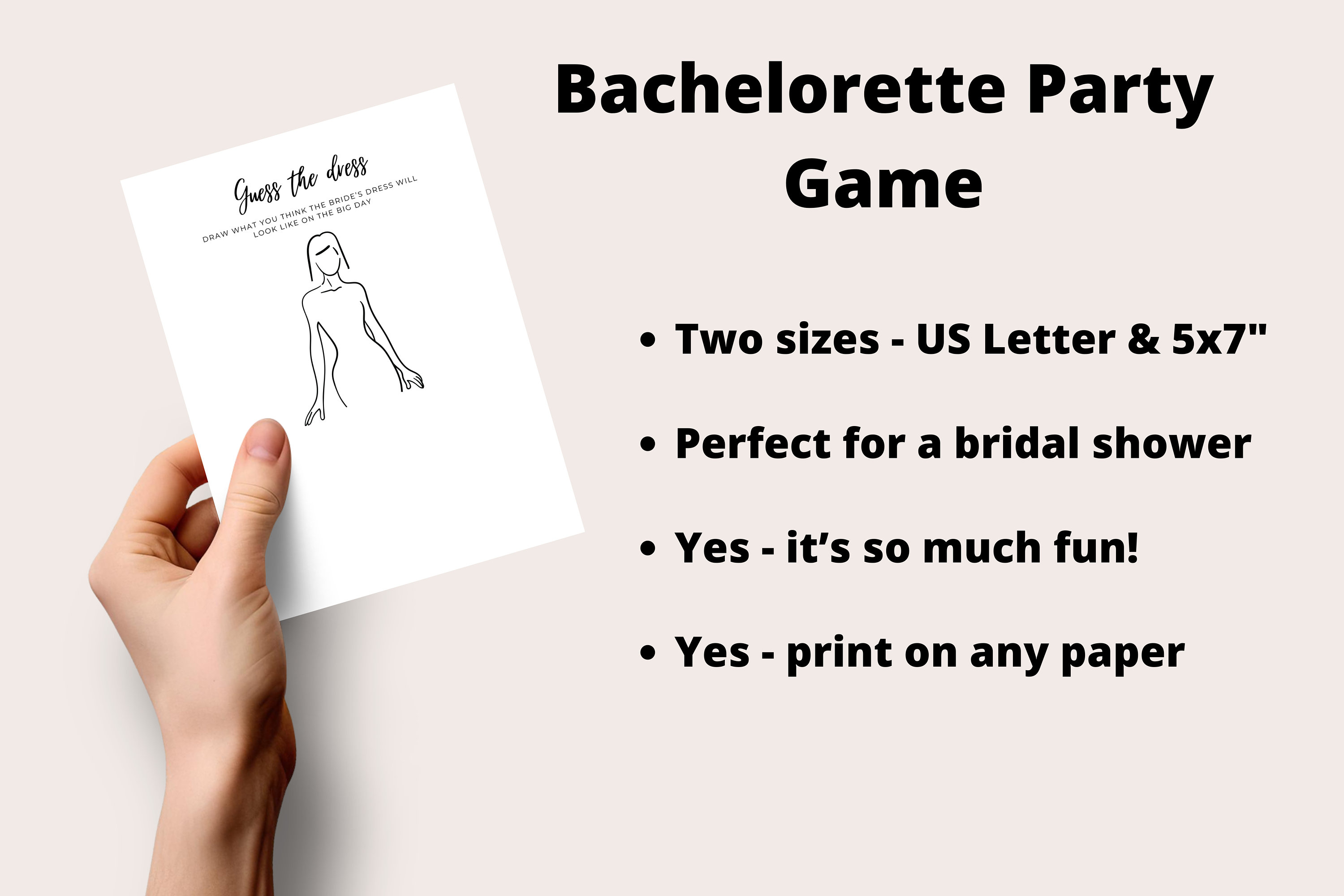 Bridal Draw the Dress Printable, Guess the Dress Wedding Game, Guess ...