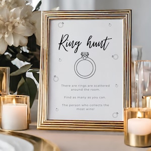 ring hunt game pdf, Minimalist Bridal Shower Game, Find the ring, ring hunt game bridal shower, the ring hunt game, ring hunt game