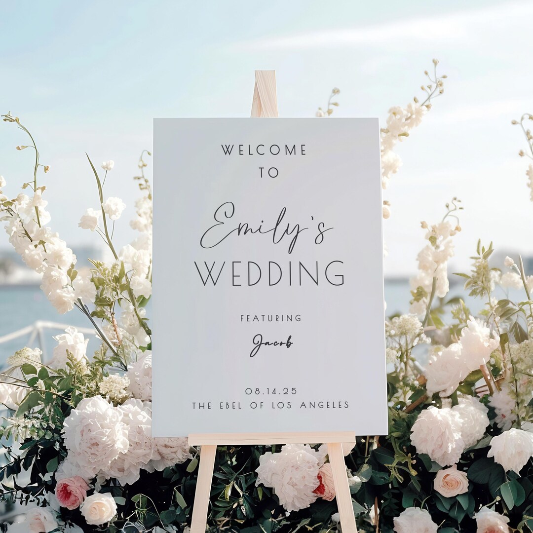 Funny Welcome Wedding Sign Template, Funny Welcome to Wedding Sign Minimalist Design, Instant ...