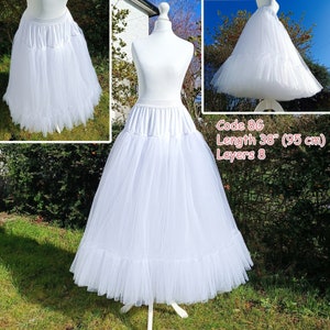 Incroyable jupon en tulle, jupon personnalisé fait main, sous-vêtements jupon, nombreuses options de taille, jupon en tulle, robe de mariée jupon grande taille image 1