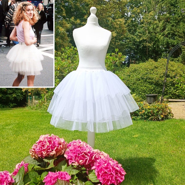 Jupe Carrie Bradshaw, jupe en tulle doux pour un mariage, EVJF, jupe de demoiselle d'honneur, jupe en tulle pour adulte, jupe en tulle pour ado