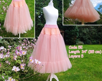 Custom tulle petticoat, Petticoat handmade, Many size options, Tulle petticoat skirt, Petticoat for wedding dress, bithday peresent