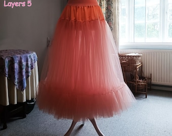 Custom tulle petticoat, Petticoat handmade, Many size options, Tulle petticoat skirt, Petticoat for wedding dress, bithday peresent