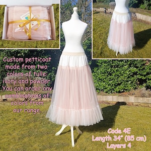 Amazing tulle petticoat, Custom petticoat handmade, petticoat underwear,Many size options,Tulle underskirt,Petticoat wedding dress plus size