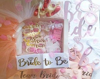 Bachelorette party gift box, hen party gift, girls night, bridal party gift, bachelorette party accessory, bridesmaids gift, hen party kit