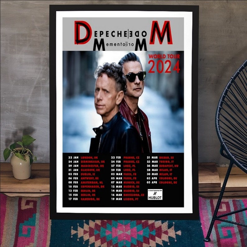 Depeche Mode World Tour 2024 Poster Etsy