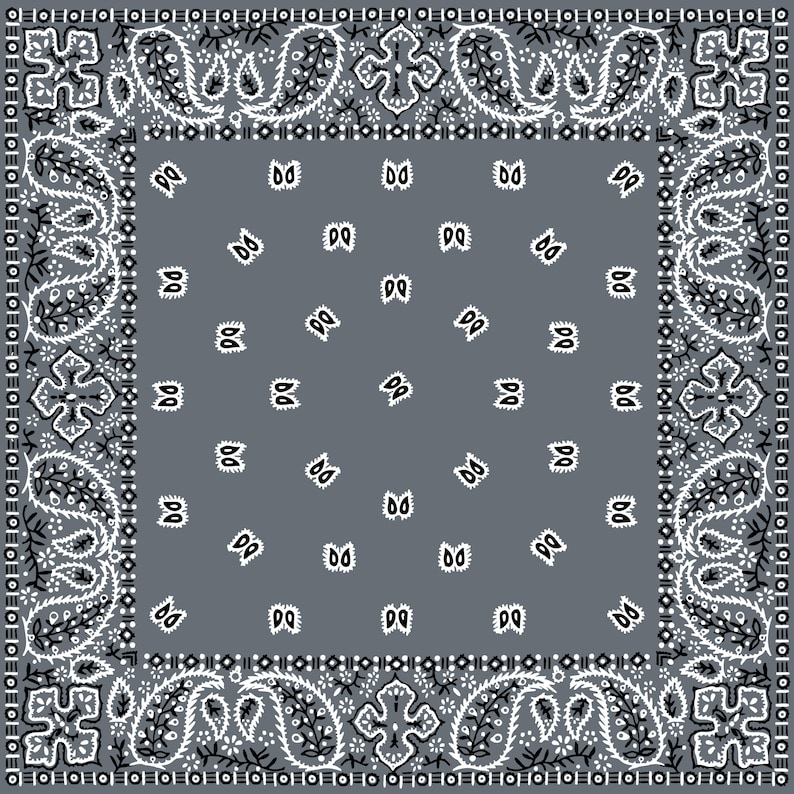 Western Vintage Digital Bandana Set of 5 - Earthy Tones High Resolution ...