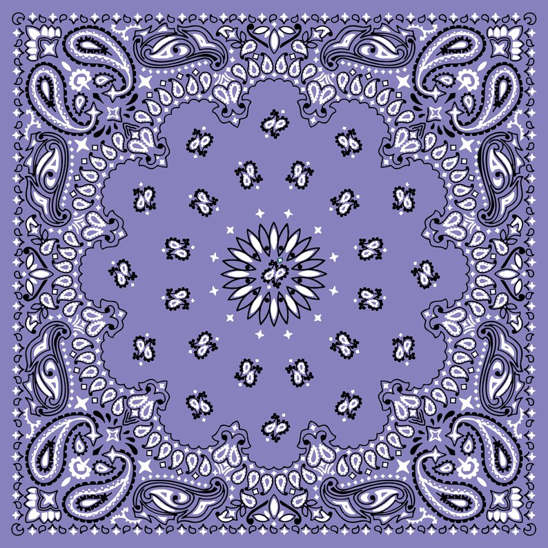Digital Classic Bandana Assorted Colors - High Resolution Paisley ...