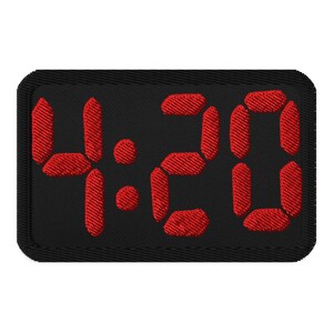 420 Clock Embroidered patches