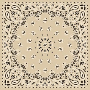 Digitales klassisches Bandana mit verschiedenen Farben und hochauflösendem Paisleymuster