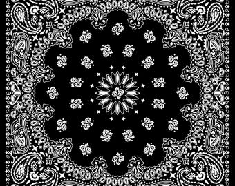 Digital Classic Bandana Assorted Colors - High Resolution Paisley Patterns