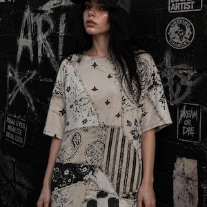 Patchwork Tshirt Dress - Etsy