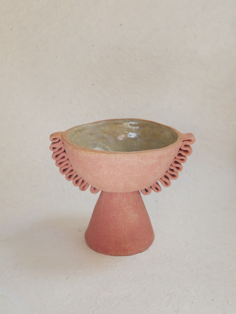 Hand-crafted serrated terracotta ceramic bowl Désirée image 1