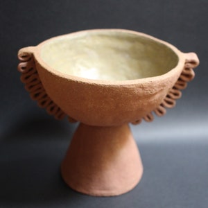 Hand-crafted serrated terracotta ceramic bowl Désirée image 5