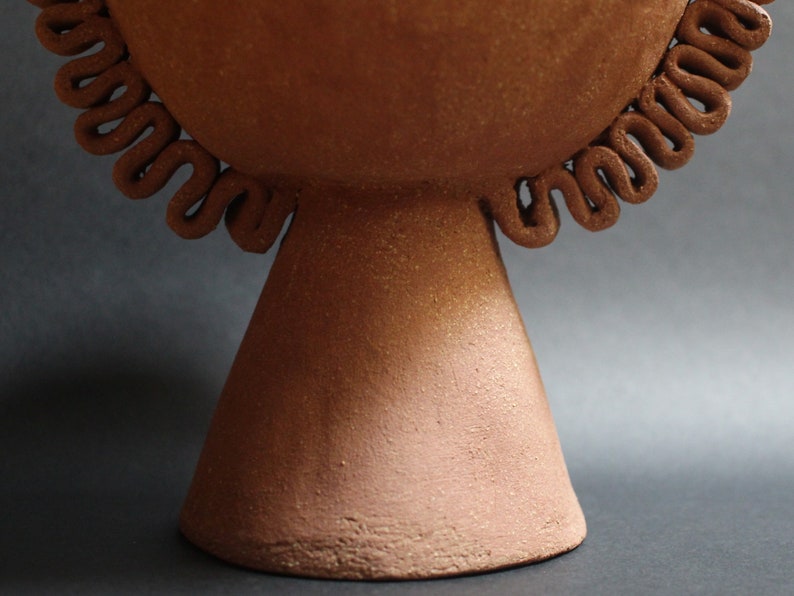 Hand-crafted serrated terracotta ceramic bowl Désirée image 7