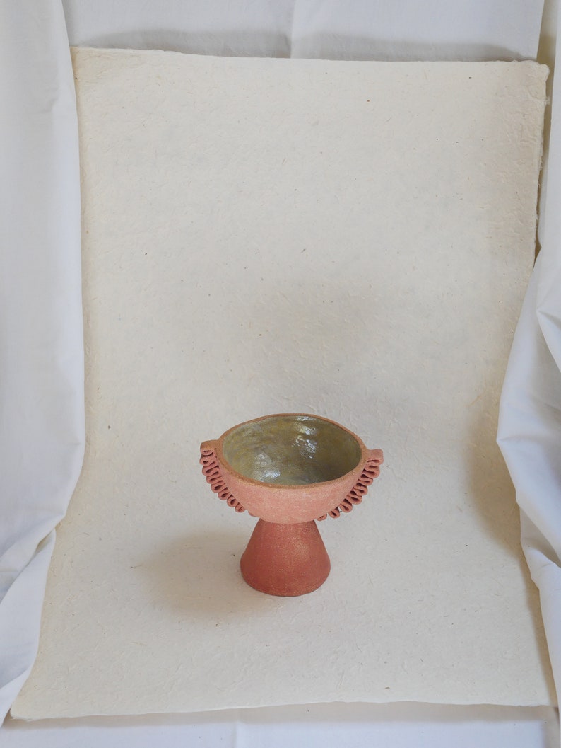 Hand-crafted serrated terracotta ceramic bowl Désirée image 3