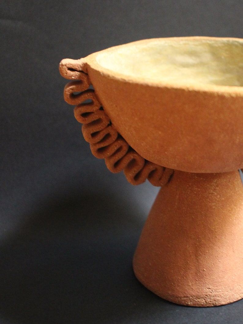 Hand-crafted serrated terracotta ceramic bowl Désirée image 6